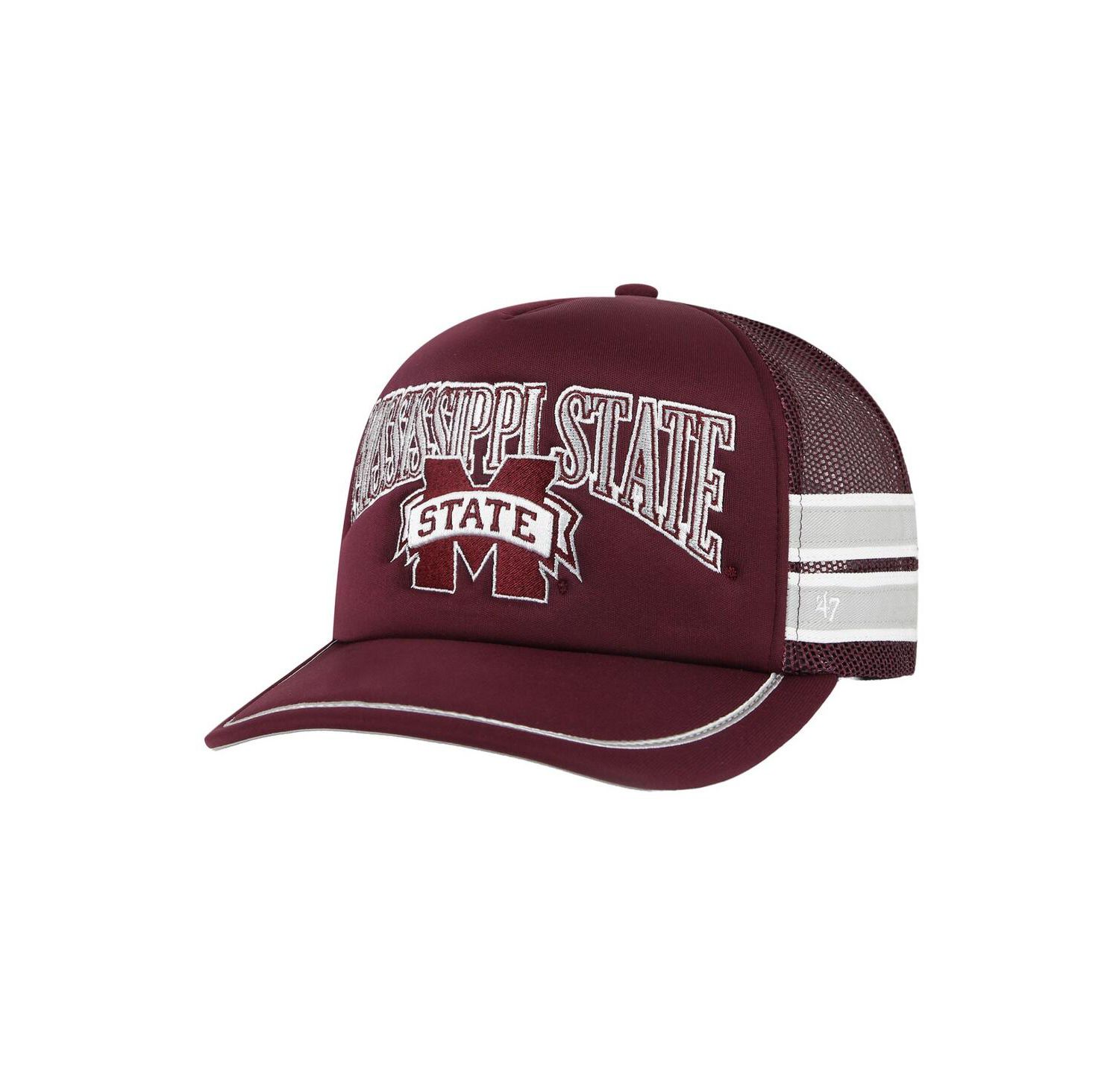 Men's Maroon Mississippi State Bulldogs Sideband Trucker Adjustable Hat