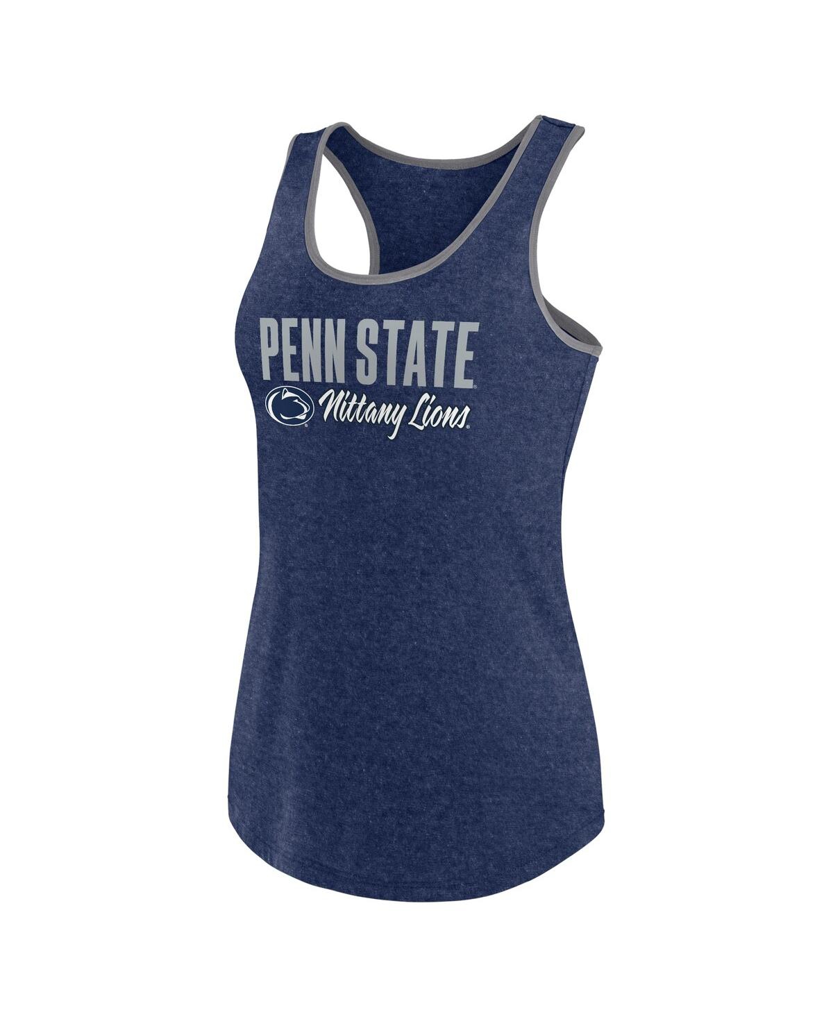 Fanatics Women'sPenn State Nittany Lions Fuel Racerback Tank Top - Heather Navy, Gray