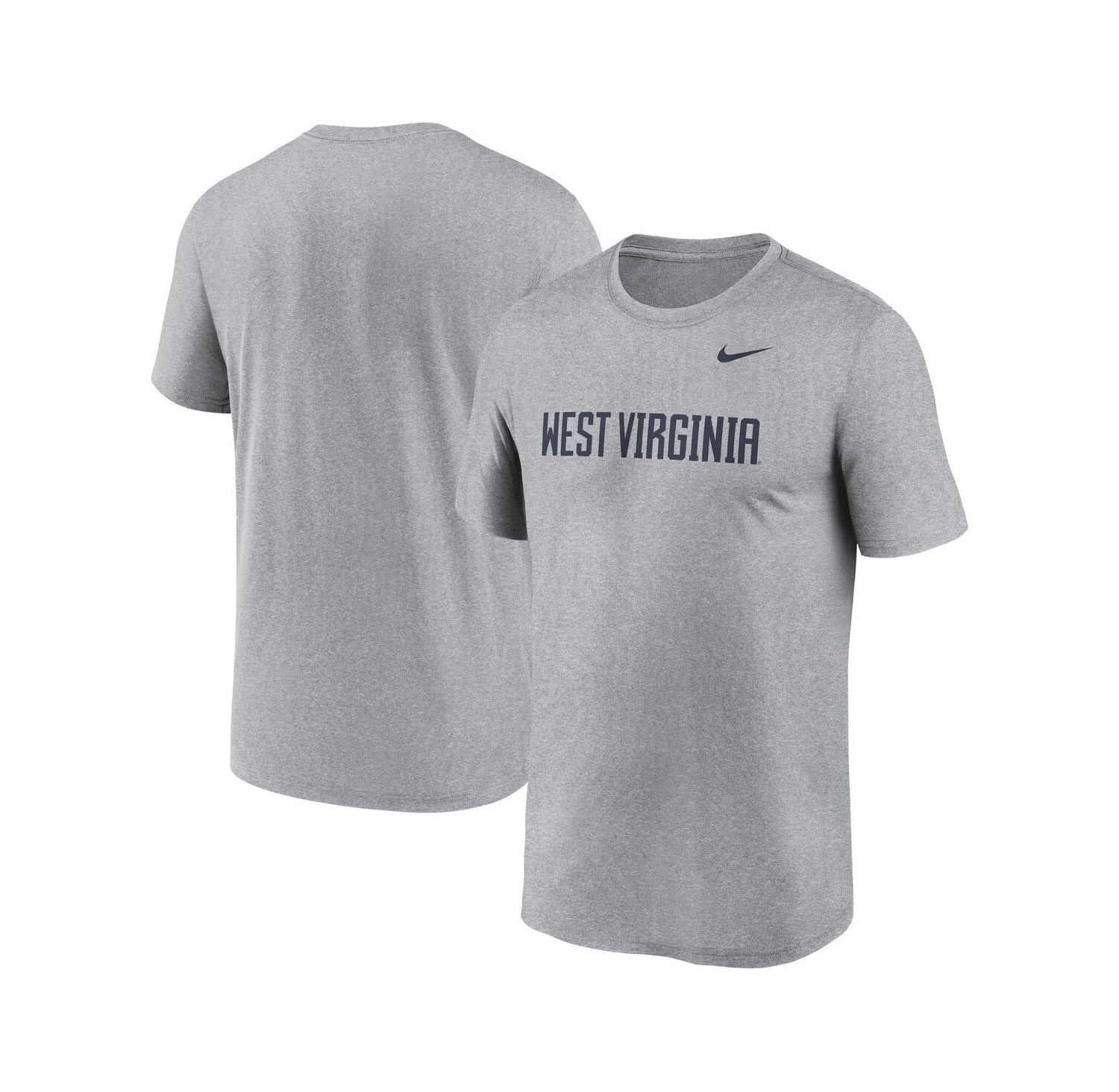 Men's Heather Gray West Virginia Mountaineers Primetime Legend Wordmark T-Shirt