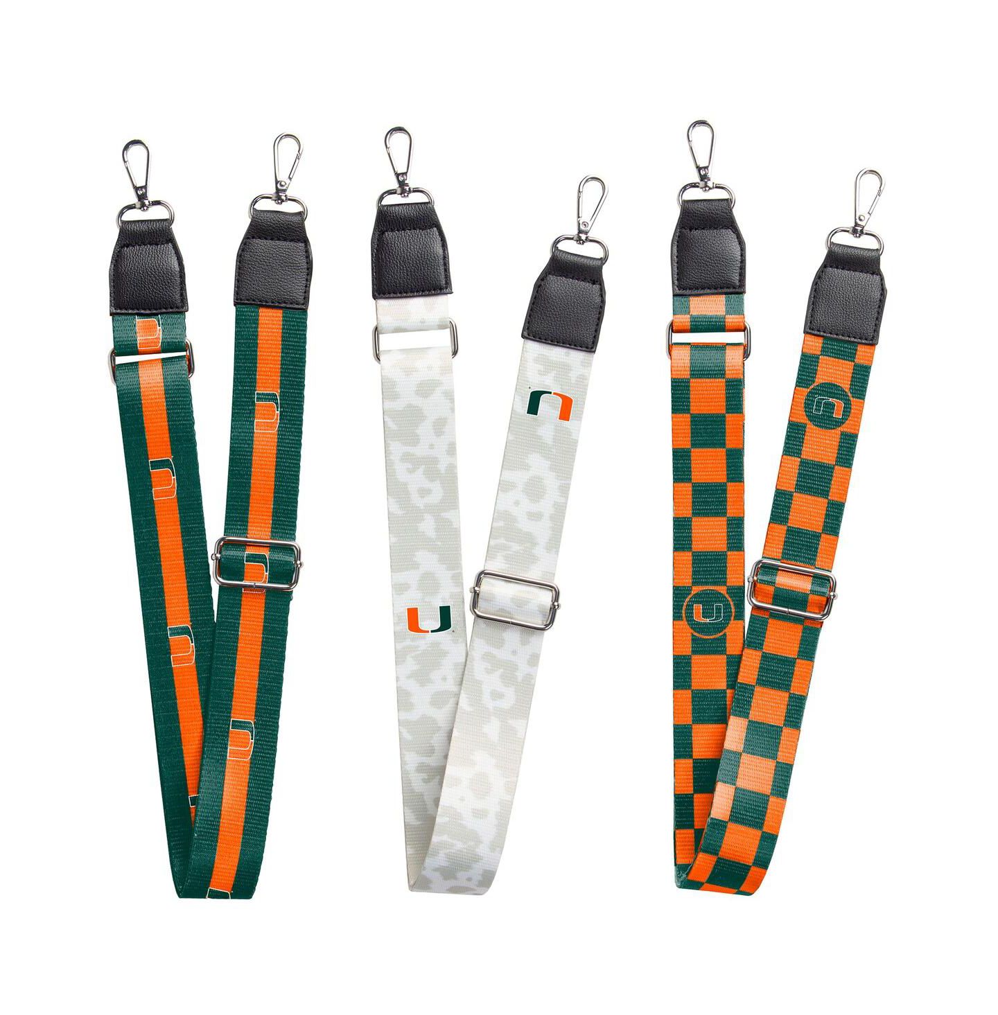 Женские сумки Logo Brands Miami Hurricanes 3-Pack Bag Strap Set — фото 1