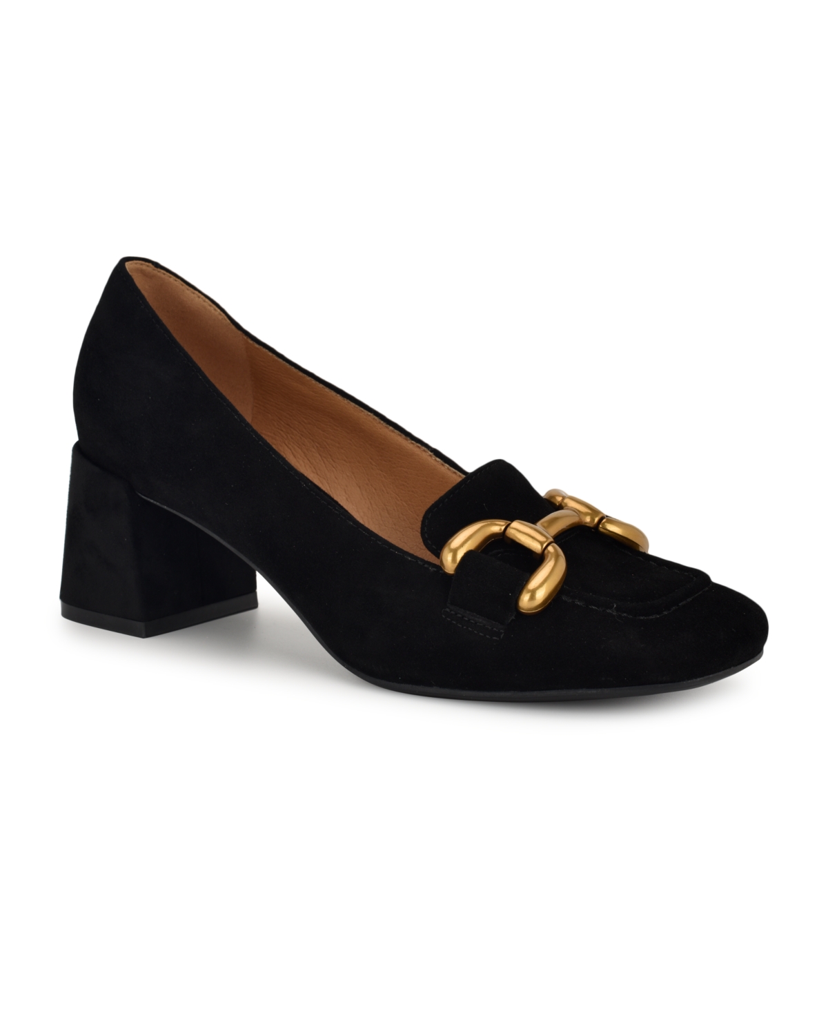 NINE WEST WOMEN'S VEEPE LOAFER BLOCK HEEL PUMPS