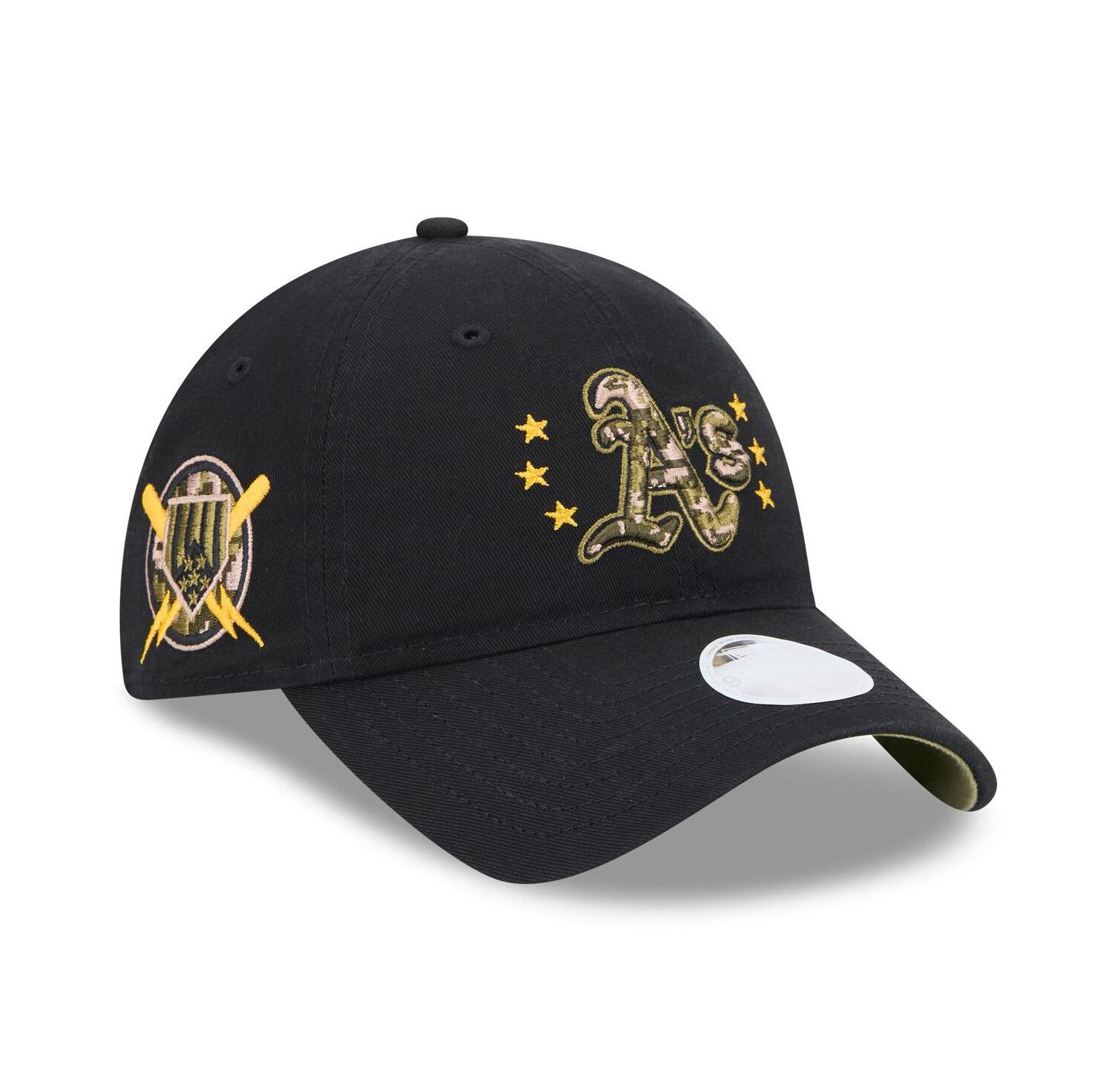 Women's Black Oakland Athletics 2024-Armed Forces Day 9TWENTY Adjustable Hat