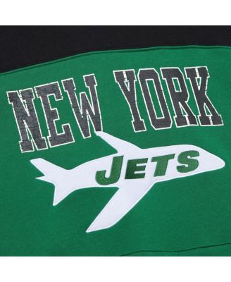 Men's Kelly-Green New York Jets Off Field Vintage-like Logo Short Sleeve Pullover Hoodie