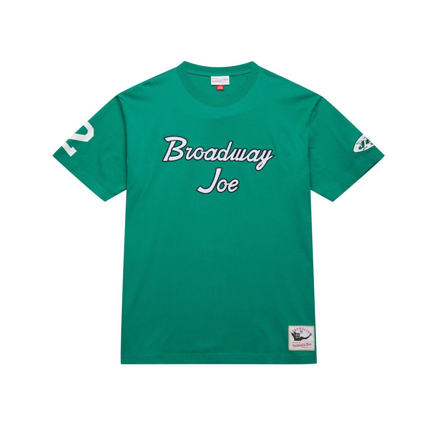 Men's Joe Namath Kelly Green New York Jets Retired Player Nickname T-Shirt