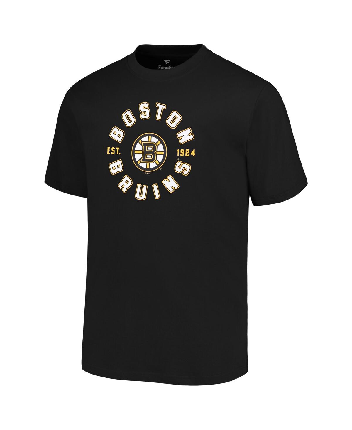 Fanatics Men's Boston Bruins Big Tall 2-pack T-shirt Set In Black,gold
