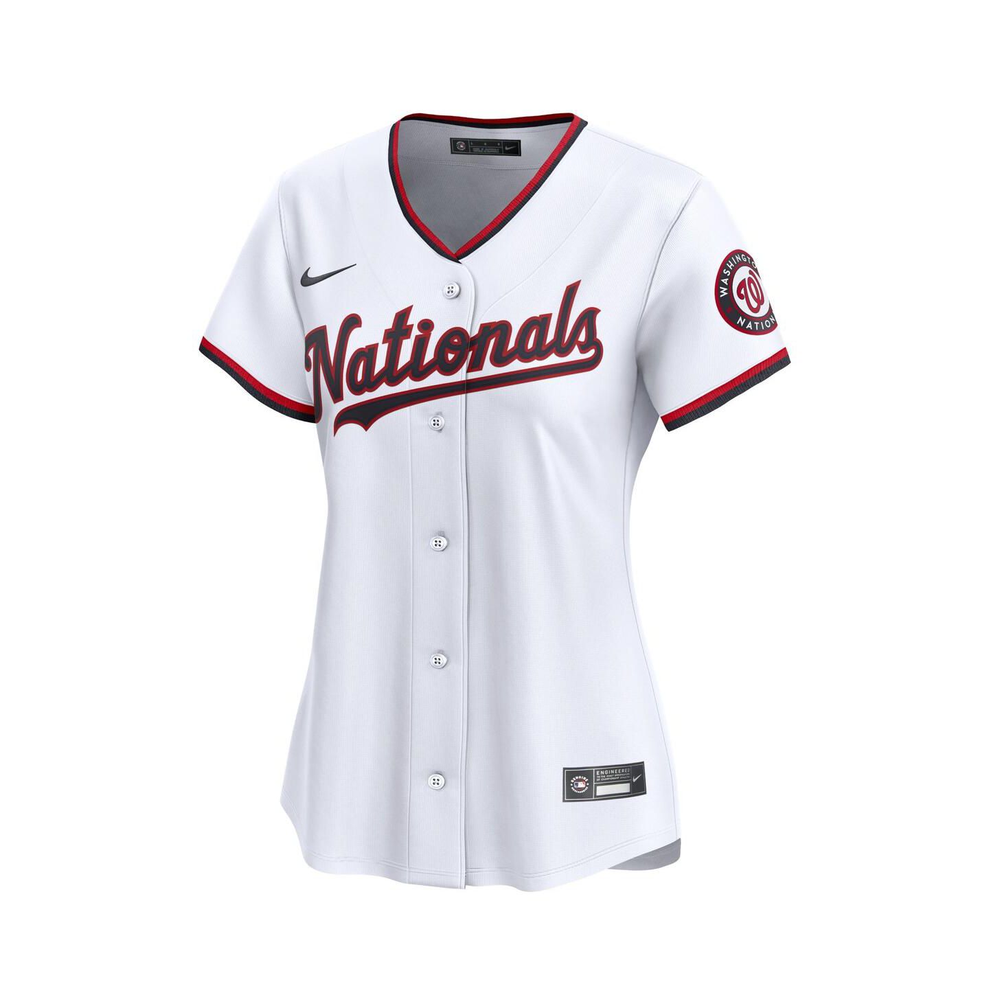 Женский топ Nike CJ Abrams White Washington Nationals Home Limited Player Jersey — фото 2