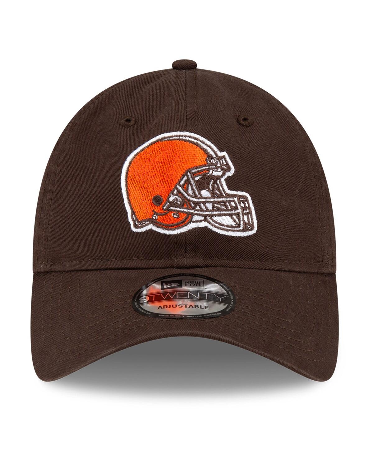 New Era Men'sCleveland Browns Core Classic Primary 9TWENTY Adjustable Hat - Brown