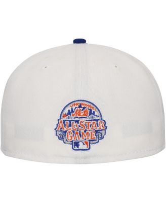 Men's White/Royal New York Mets Major Sidepatch 59FIFTY Fitted Hat
