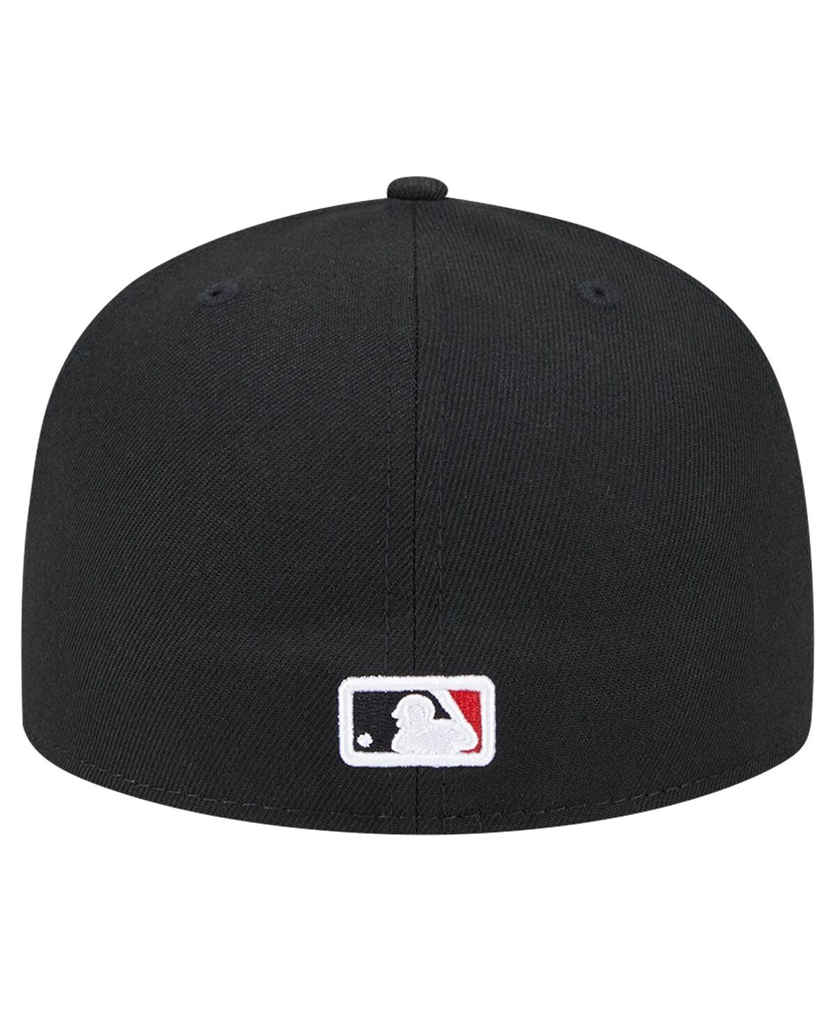 New Era Men'sCincinnati Reds Checkered Undervisor 59FIFTY Fitted Hat - Black