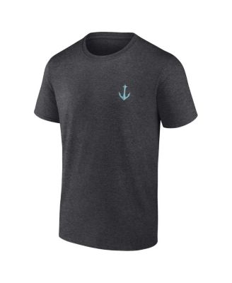 Men's Heather Charcoal Seattle Kraken Backbone T-Shirt