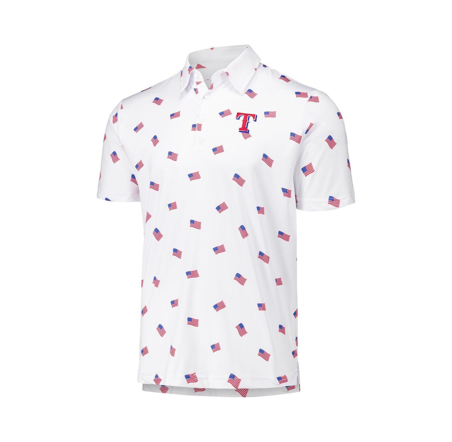 Men's White Texas Rangers Americana Polo