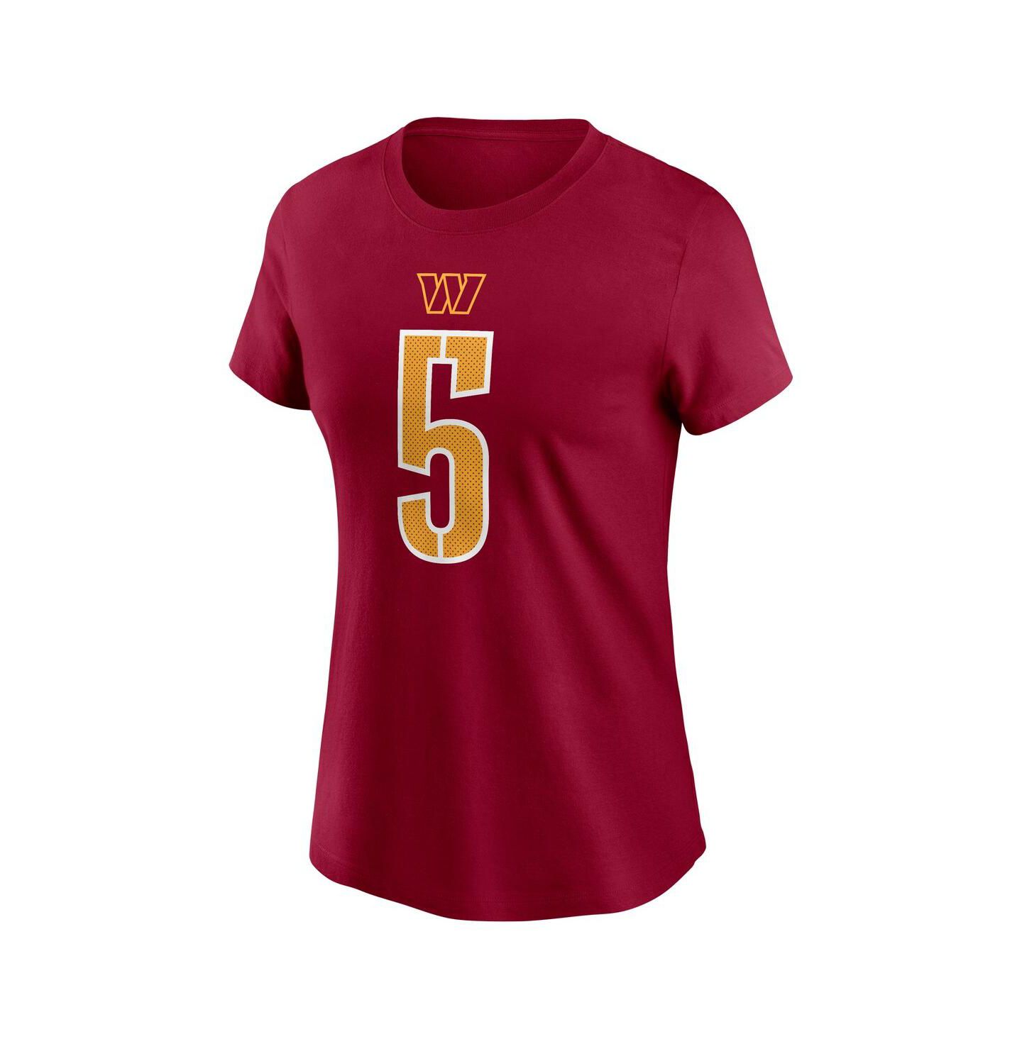Женская футболка Nike Jayden Daniels Burgundy Washington Commanders 2024 NFL Draft First Round Pick Name & Number — фото 3