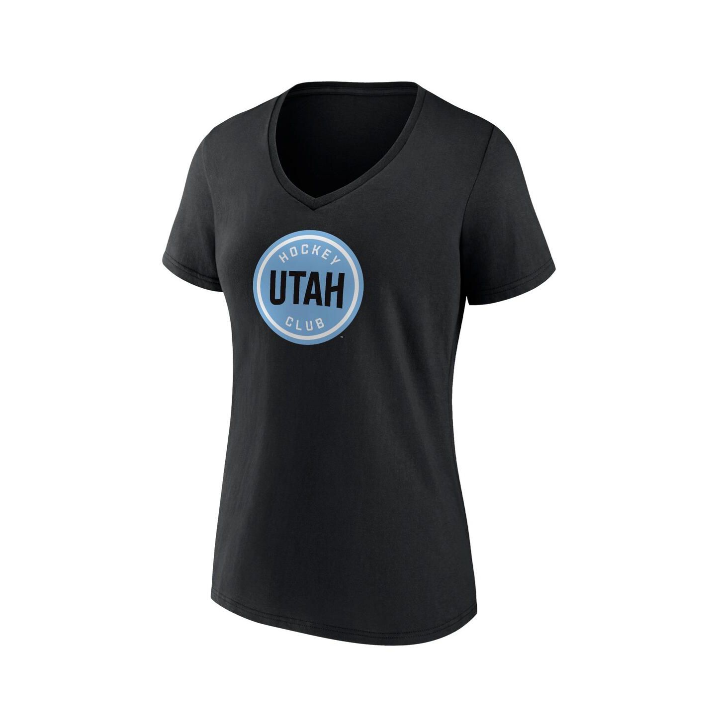 Женская футболка Fanatics Black Utah Hockey Club Draft Logo V-Neck — фото 2