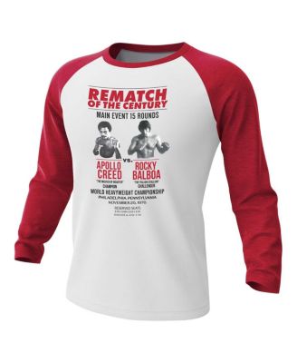 Men's White/Red Rocky Rematch of the Century 3/4-Sleeve Raglan T-Shirt