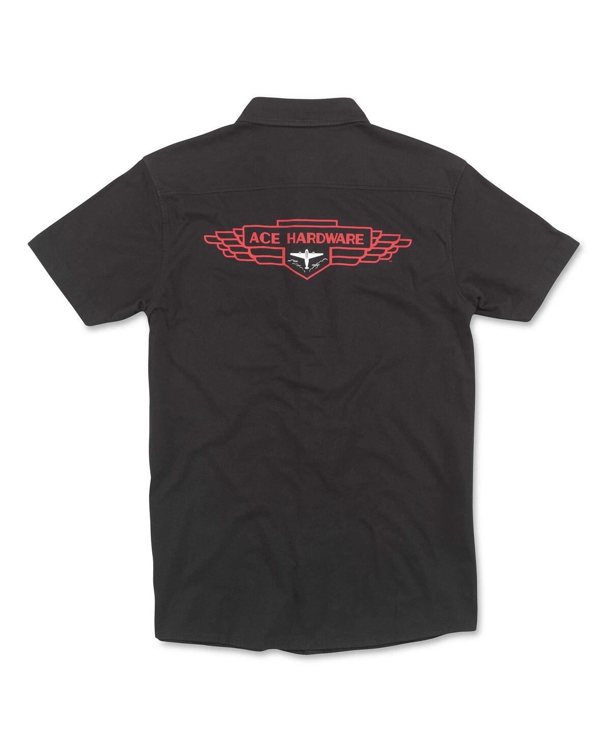 AMERICAN NEEDLE MEN'S BLACK ACE HARDWARE BREW MASTER BUTTON-UP SHIRT 