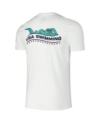 Men's and Women's White USA Swimming Later Gator T-Shirt