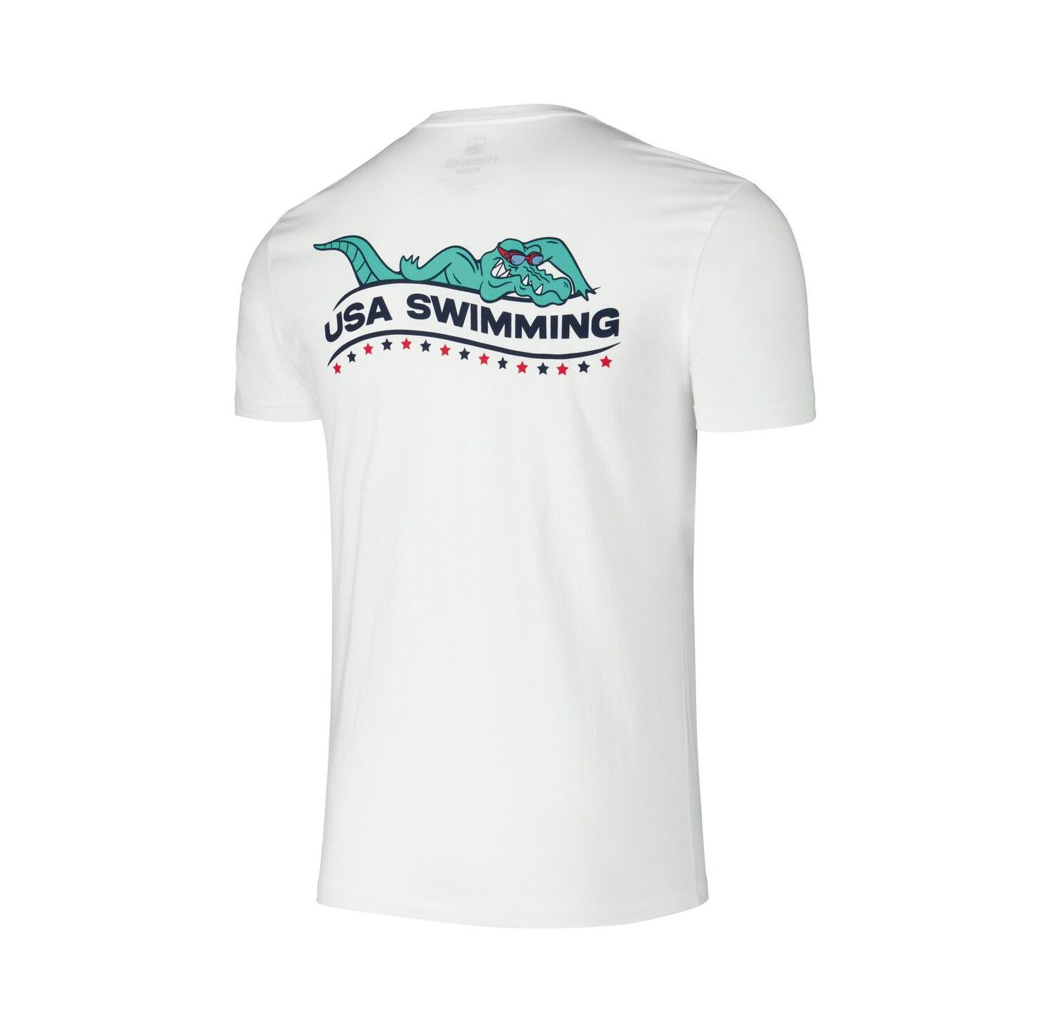 Men's and Women's White USA Swimming Later Gator T-Shirt