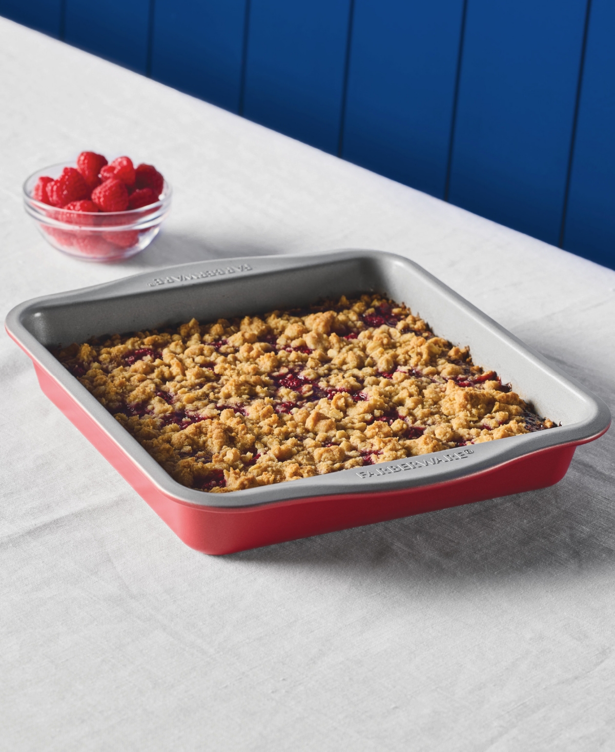 Farberware Bake With Mickey Mouse 9-inch Square Cake Pan In Red