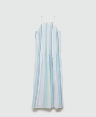 striped linen dress mango Mango Women's Striped Shirt Dress