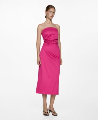 chinese dress ladies Moon Dance Strapless Dress in Mango