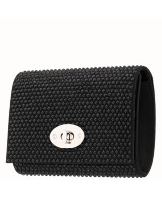 Large Crystal Encrusted Flap Crossbody Bag