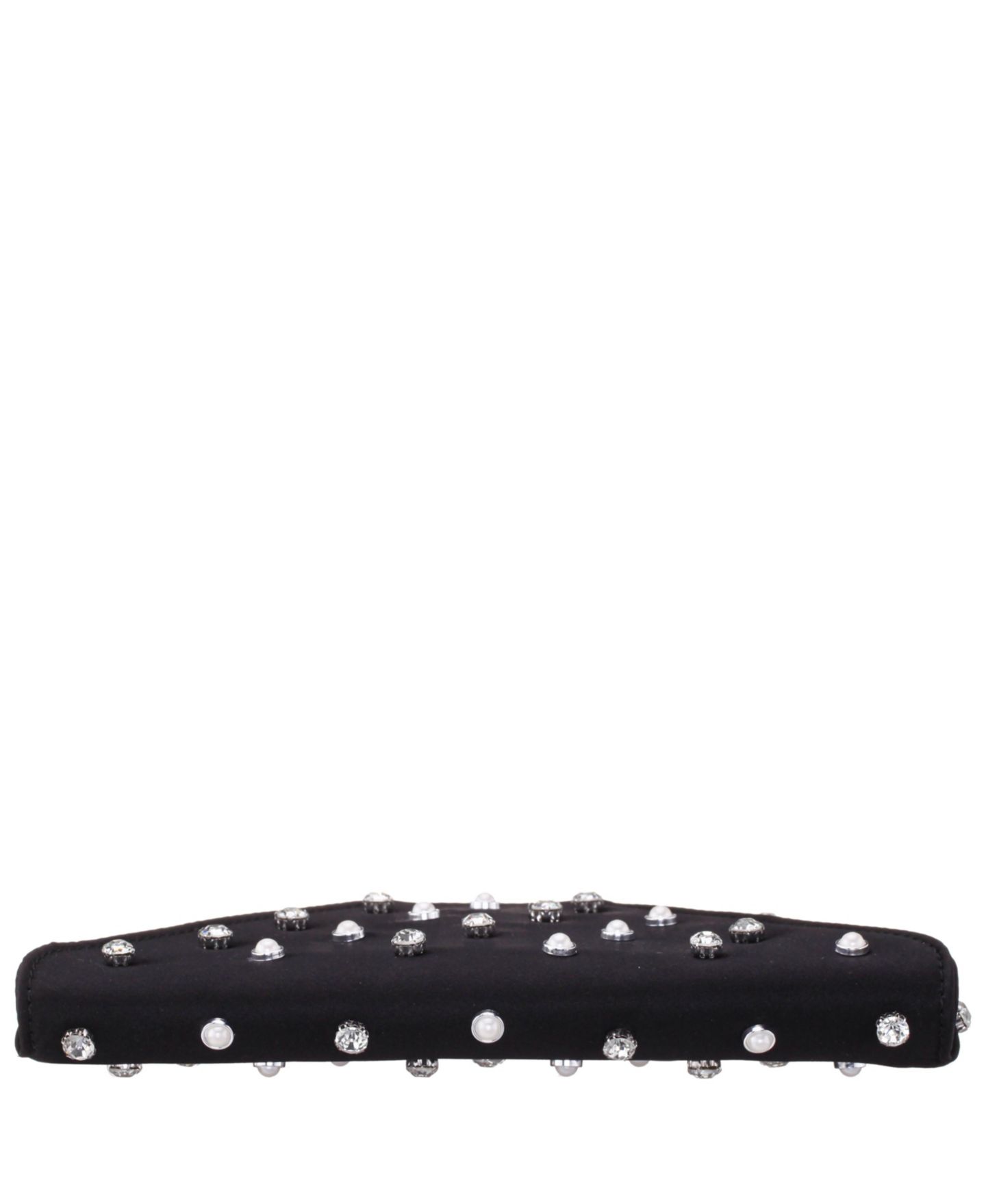 Женский клатч Nina Imitation Pearl/Crystal Adorned Square Envelope Clutch, цвет: Чёрный — фото 5