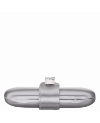 Crystal Embellished Tab Minaudiere Clutch