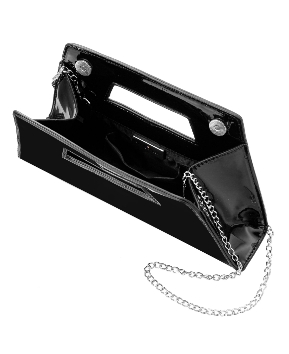 Shop Nina Cut Out Handle Trapezoid Clutch In Black