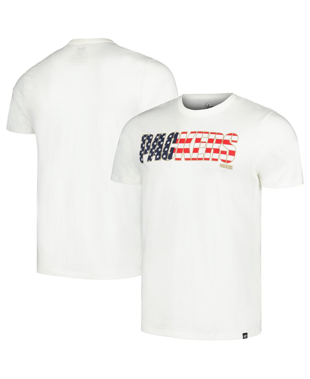 47 BRAND WHITE GREEN BAY PACKERS FLAG SCRIPT FRANKLIN T-SHIRT 
