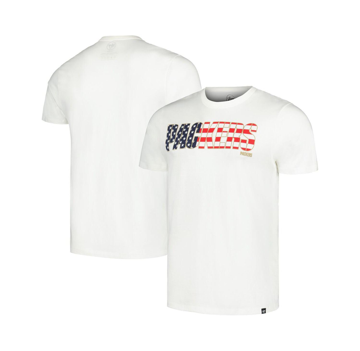 White Green Bay Packers Flag Script Franklin T-Shirt
