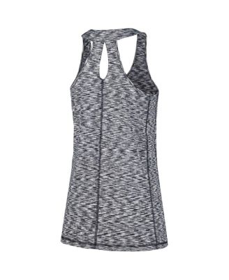 Women's Navy Milwaukee Brewers Space Dye Keyhole Back Tank Top