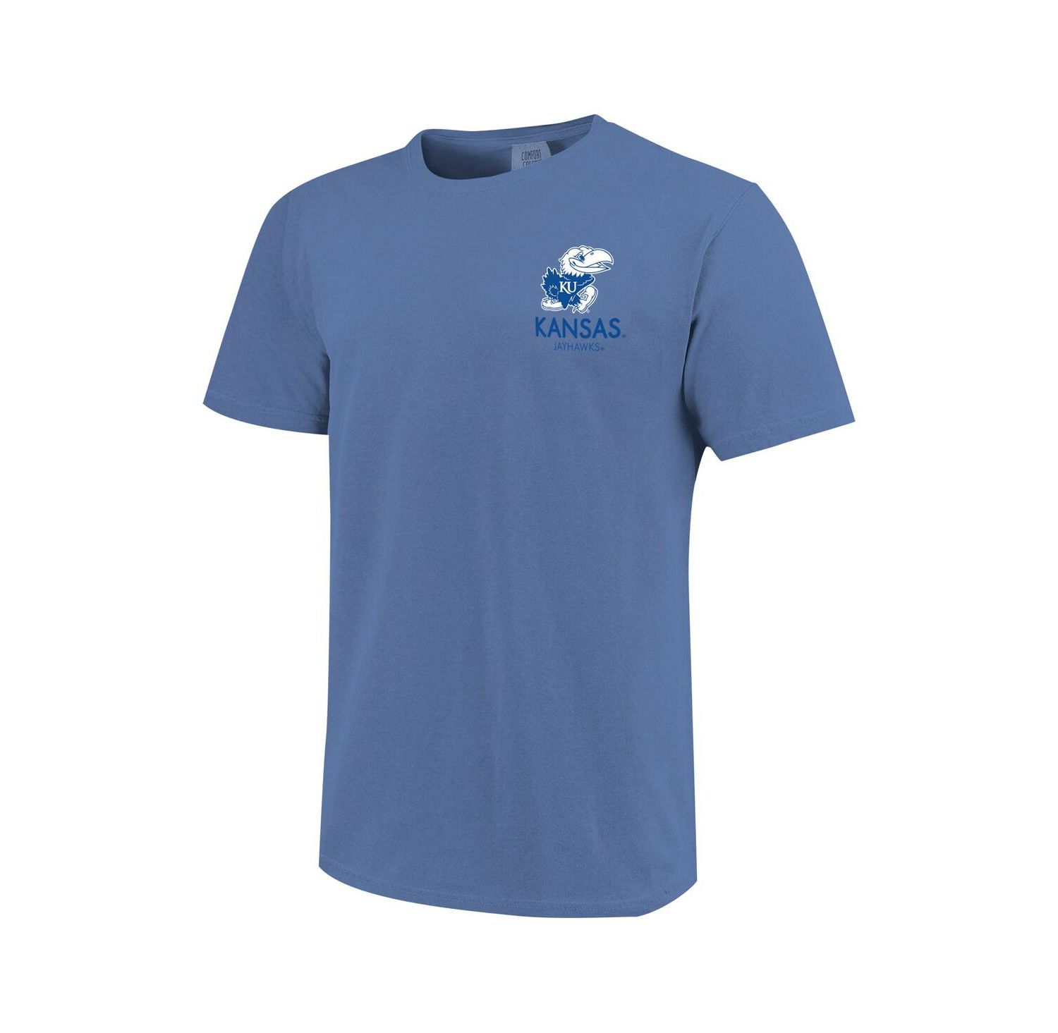 Men's and Women's Royal Kansas Jayhawks Scenic Comfort Colors T-Shirt