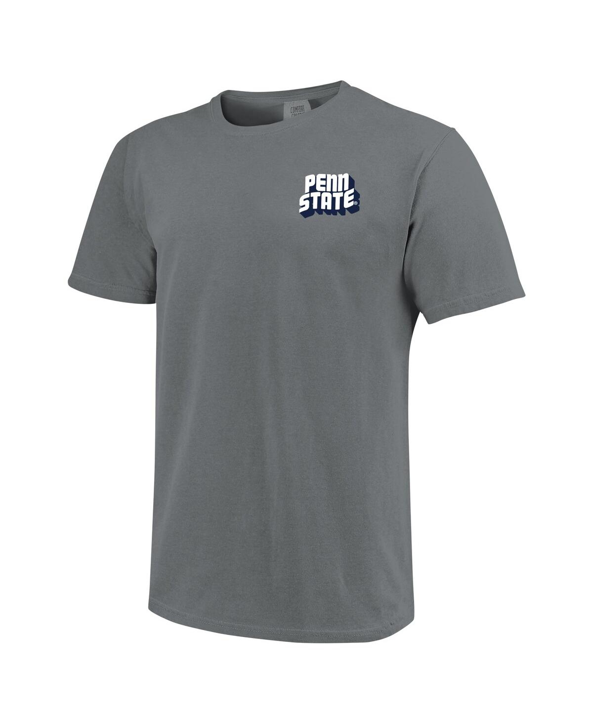 Image One Men's And Women's Charcoal Penn State Nittany Lions Hyper Local Welcome To Postcard T-shirt In Charcoal
