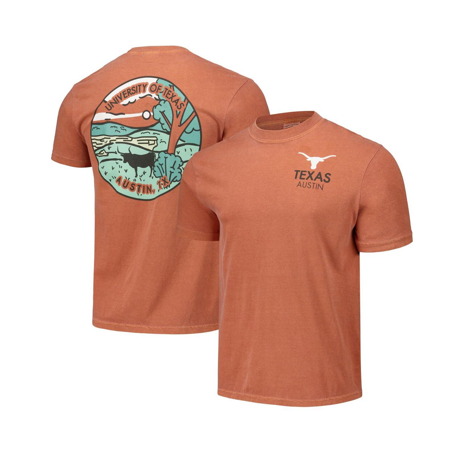 Men's and Women's Burnt Orange Texas Longhorns Scenic Comfort Colors T-Shirt