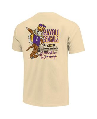 Big Boys and Girls Cream LSU Tigers Hyperlocal Comfort Colors T-Shirt