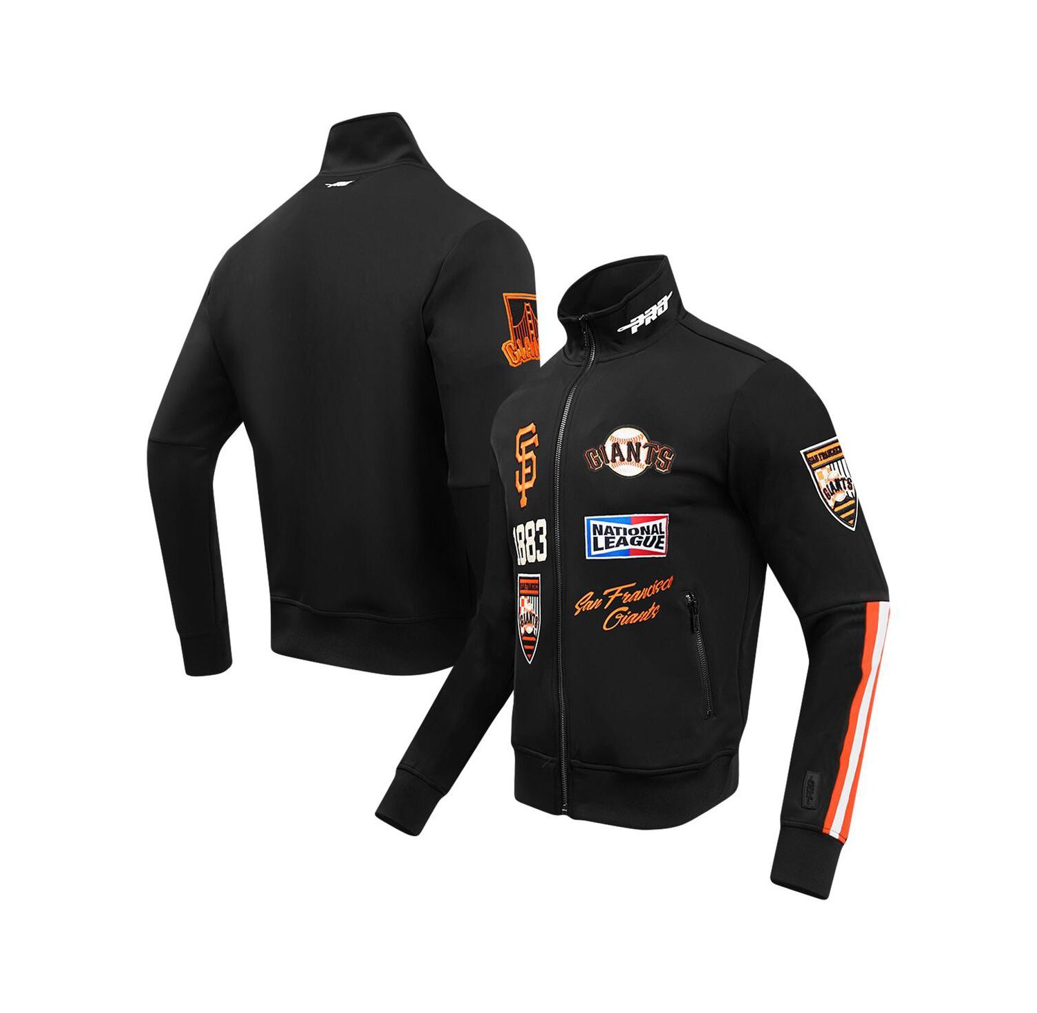 Men's Black San Francisco Giants Fast Lane Full-Zip Track Jacket