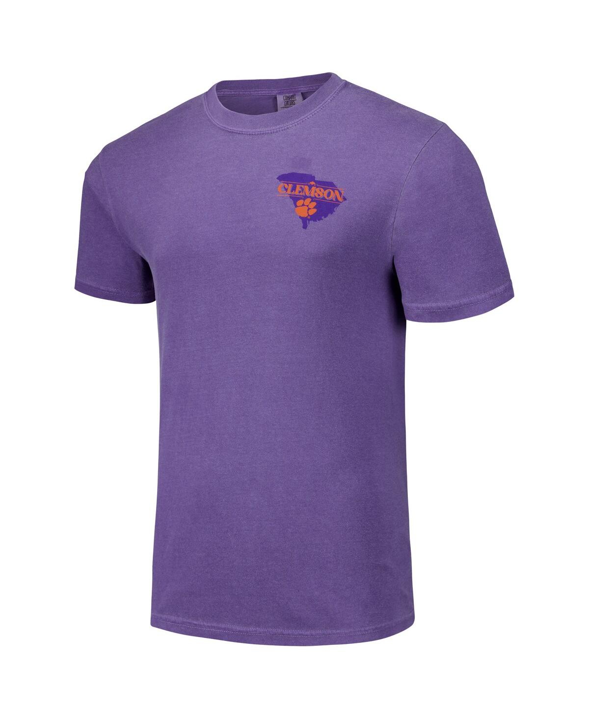 Image One Men's And Women's Purple Clemson Tigers Hyper Local Palmetto Tiger T-shirt In Purple