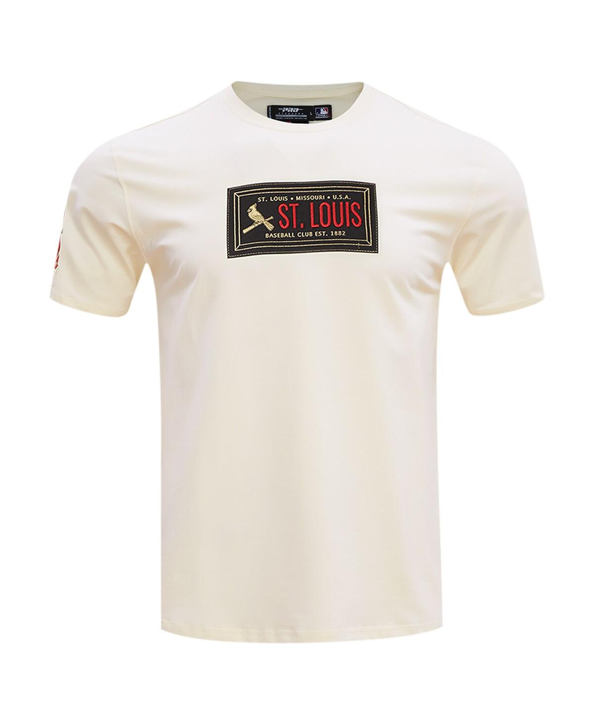 Pro Standard Men'sSt. Louis Cardinals Club Member Badge T-Shirt - Cream