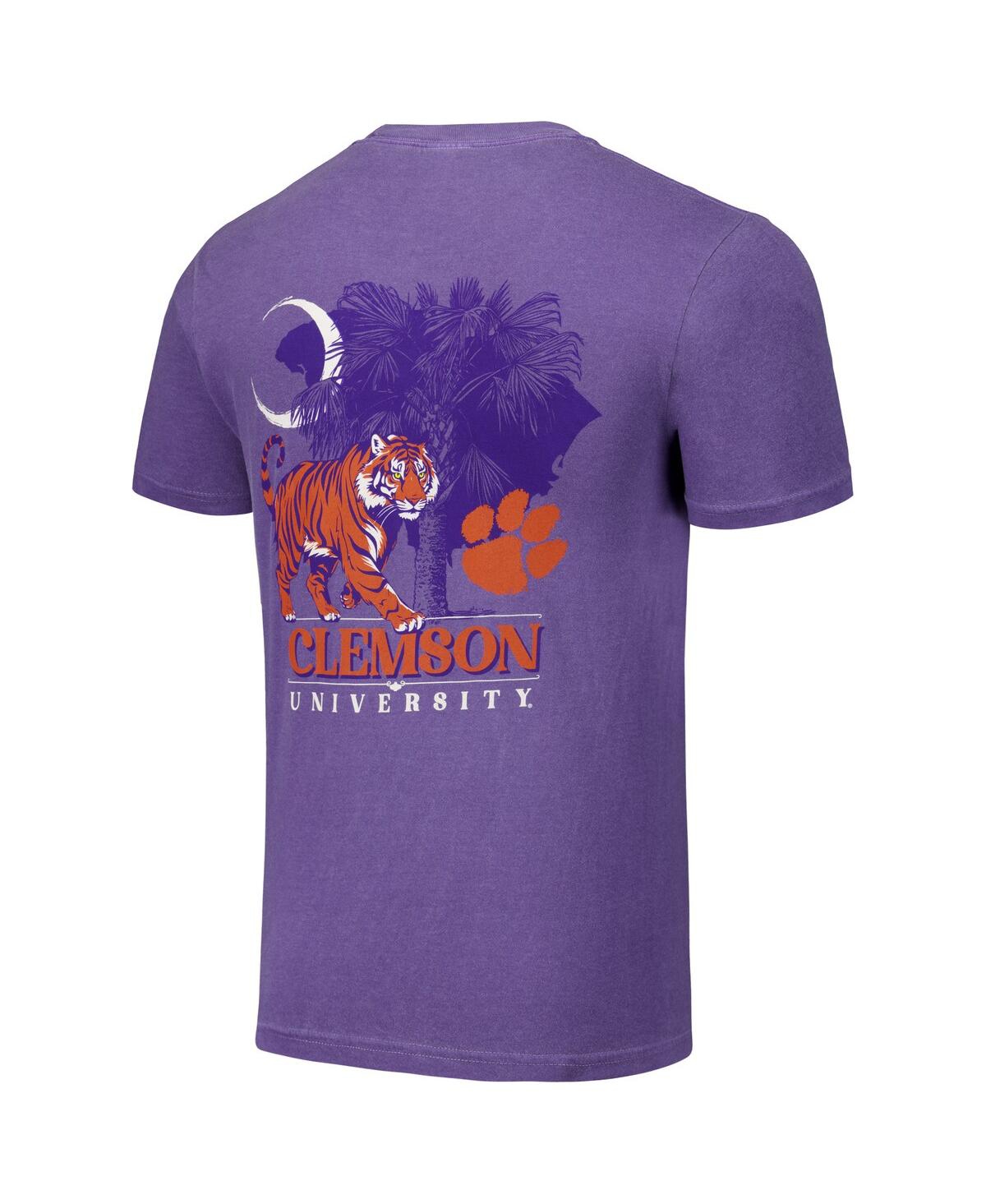 Image One Men's And Women's Purple Clemson Tigers Hyper Local Palmetto Tiger T-shirt In Purple