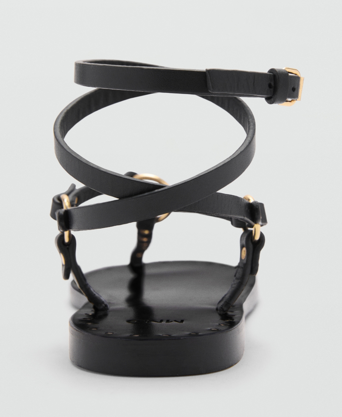 Mango Women's Leather Straps Sandals