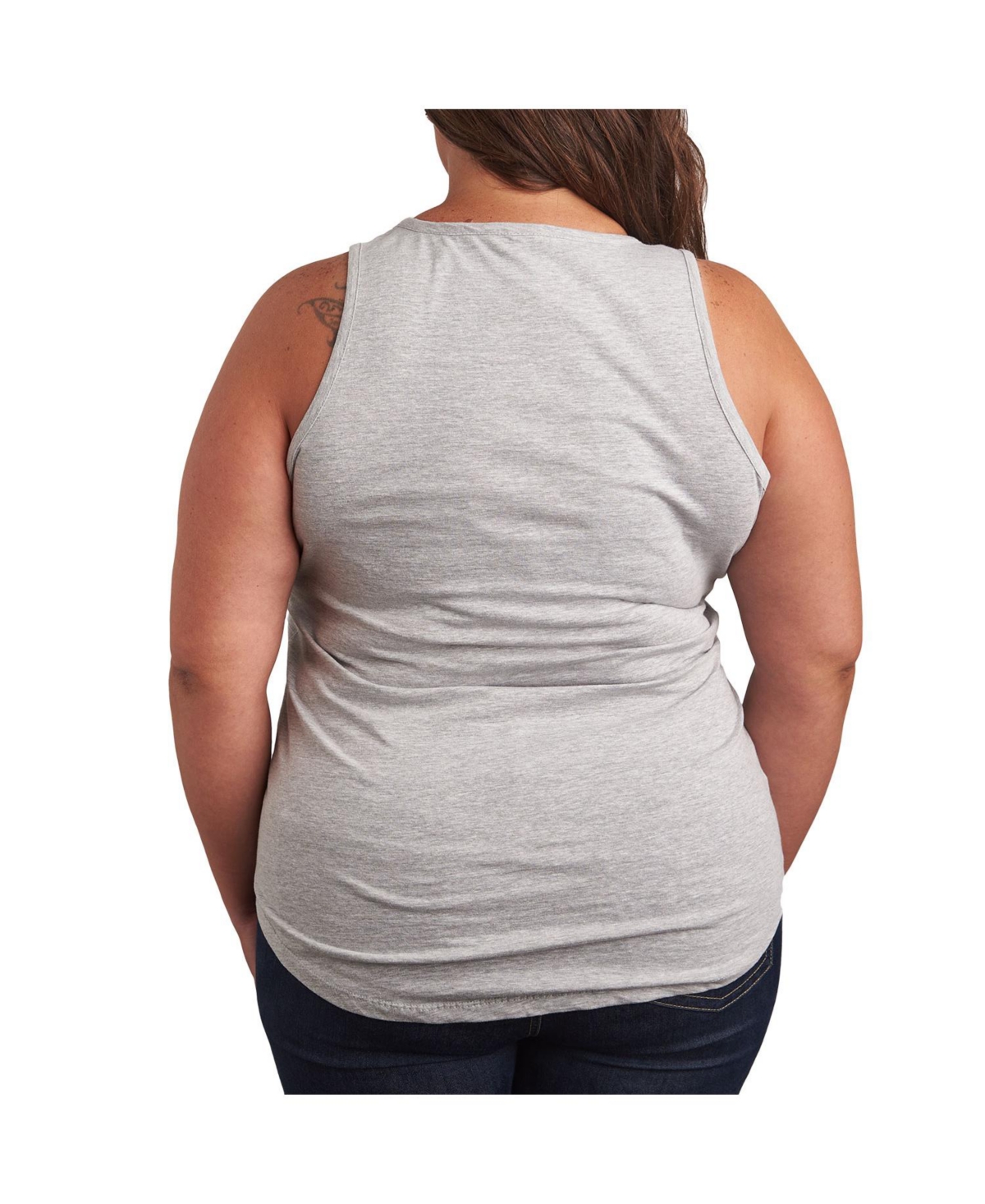 Hybrid Apparel Trendy Peanuts Dog Mom Plus Size Graphic Tank In Grey