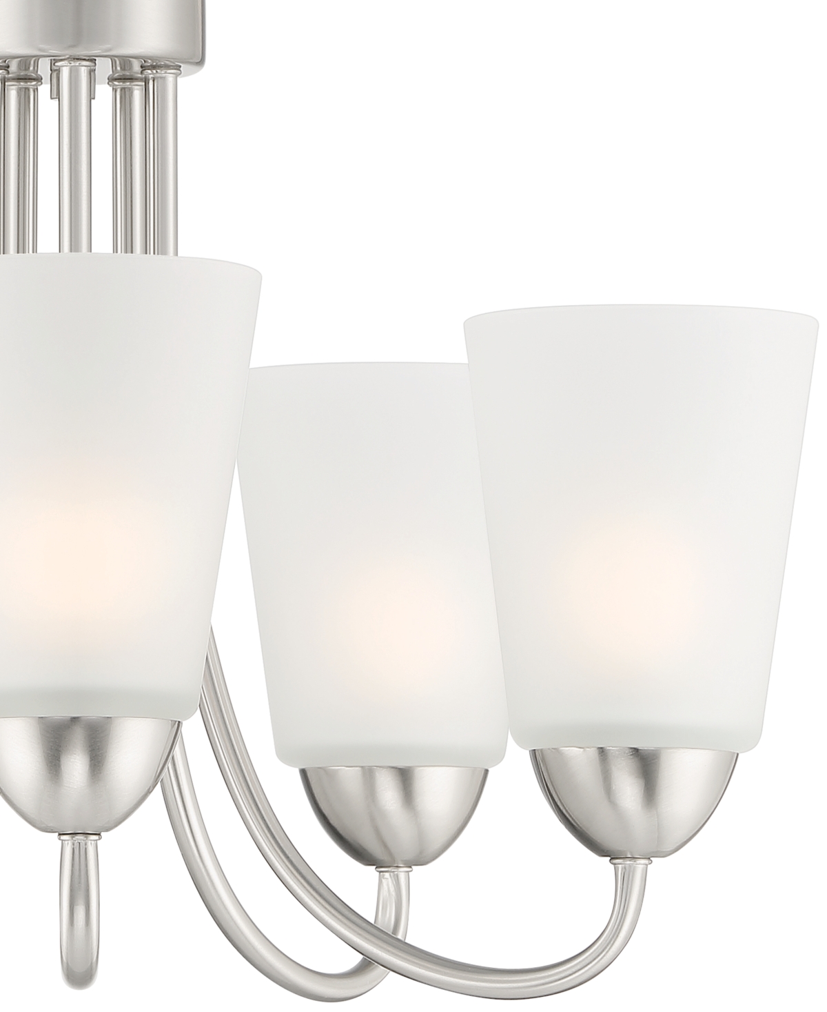 Designer's Fountain Malone 20" Metal 5 Light Chandelier In Brushed Nickel