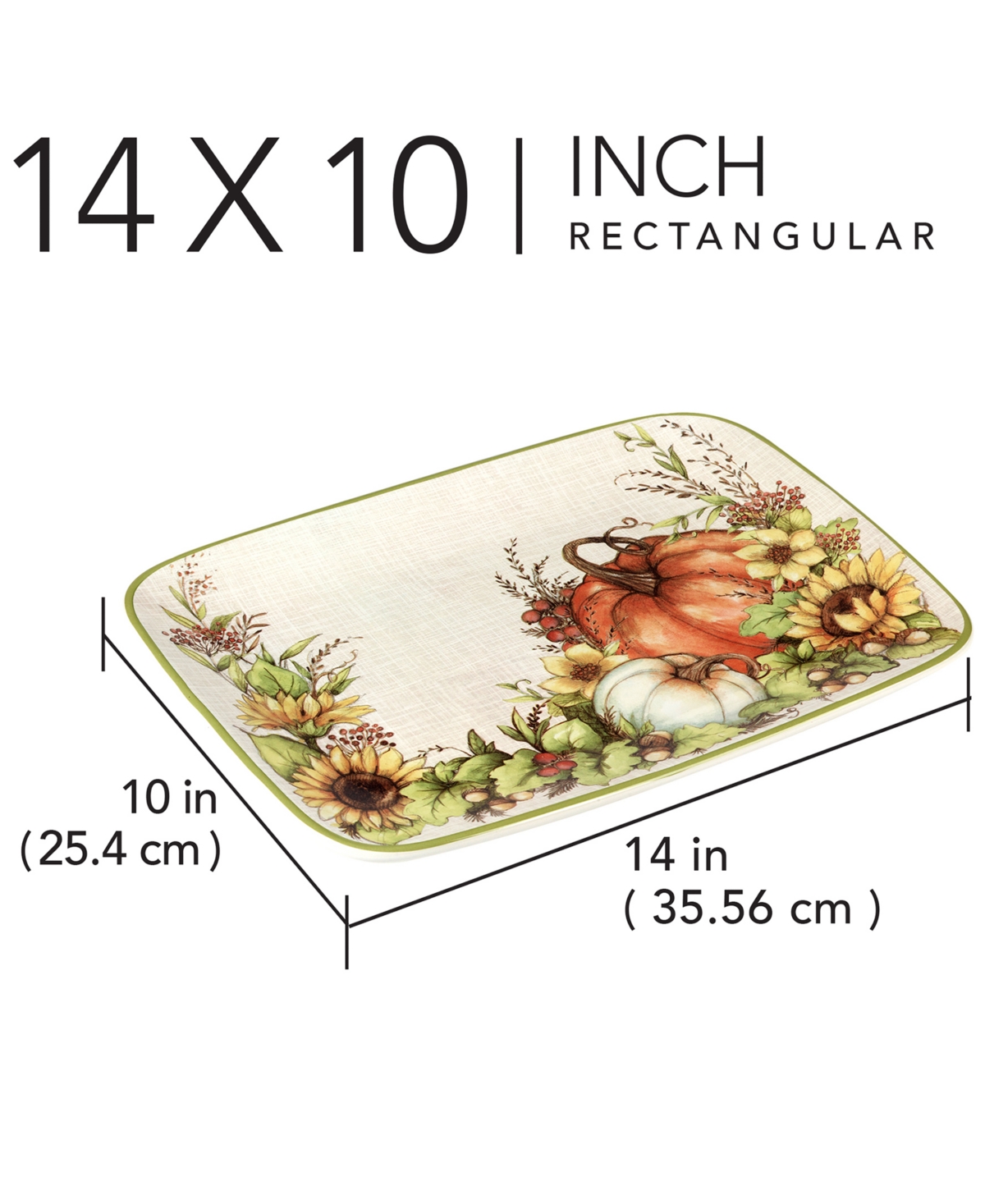 Certified International Autumn Breeze Rectangular Platter In Micscellan