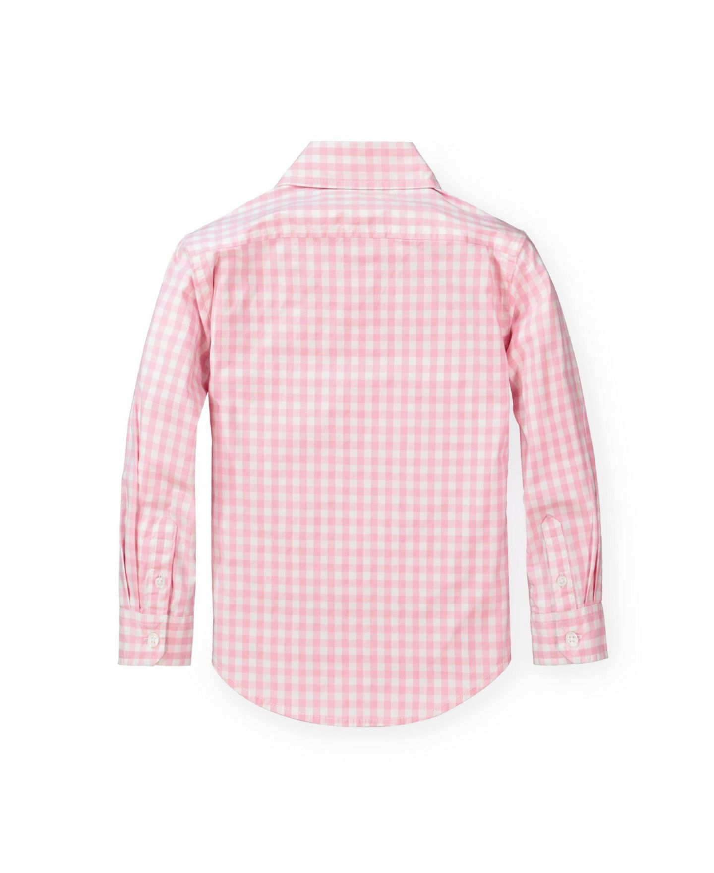 Рубашка Hope & Henry Poplin Button Down Shirt для мальчиков-малышей, цвет: Розовый в мелкую клетку — фото 3