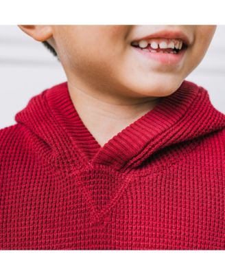 Baby Boys Long Sleeve Hooded Henley Sweater