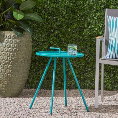 Streamdale Modern Side Table With Handle And Durable Steel Frame