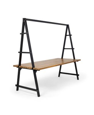 Streamdale Acacia Wood Dining Table With Plant Hanger (88.5")