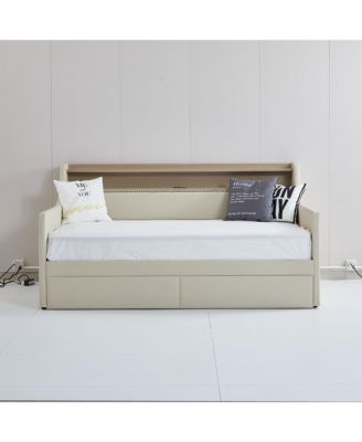 Twin Daybed with Storage & Charging Station