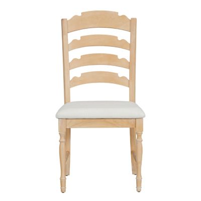 4pc Wood Vintage Serrated Back Dining Chairs