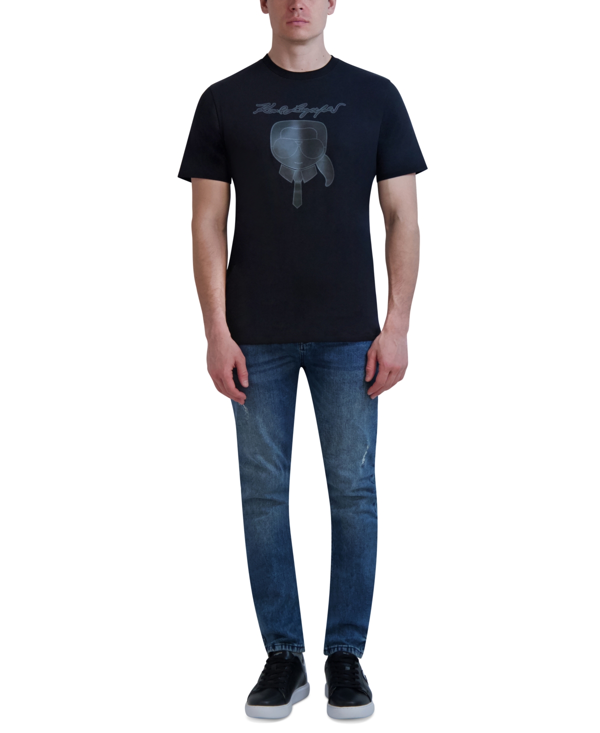 Karl Lagerfeld Paris Men's Cotton Karl Logo T-Shirt